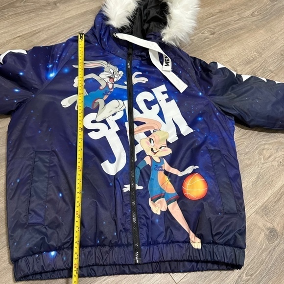 Members Only x Space Jam: A New Legacy Snorkel Bomber Puffer Jacket Medium - Picture 10 of 16